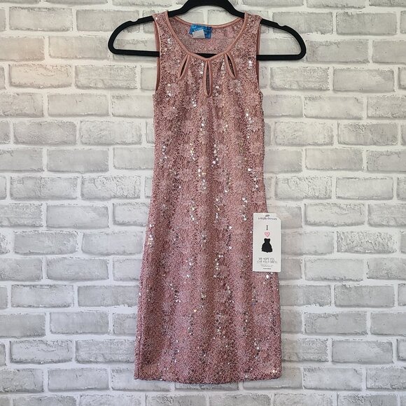 Carolina Collection Pink Lace Dress Bodycon Barbie Party Club NEW USA Small - Picture 1 of 8